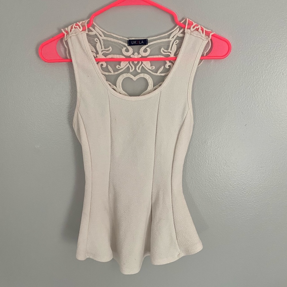 Fitted White Lace Crop Top